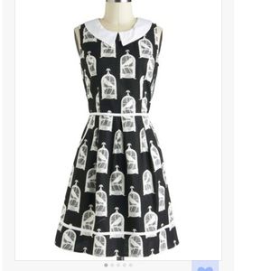Modcloth "All Eyes on Unique" dress in Birdcage