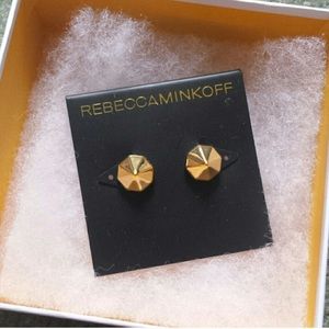 Rebecca Minkoff Gold Octagonal Stud Earrings