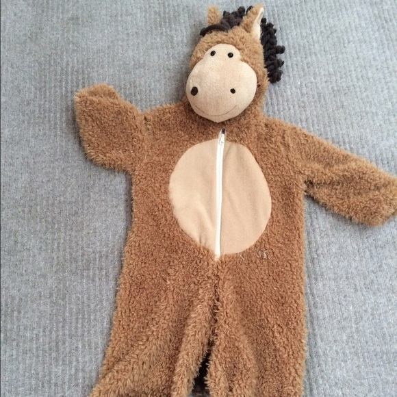 Childs' horse costume very snuggly!