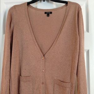 Apt 9 Pink Glitter Cardigan