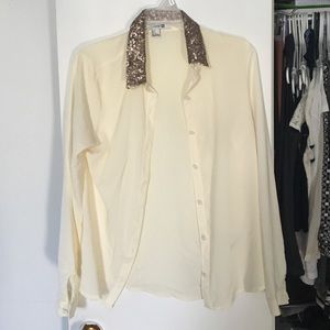 Cream Button Up