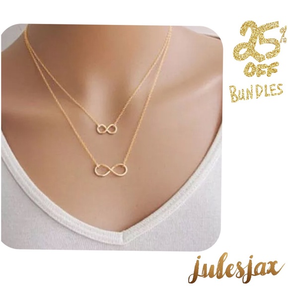 Jewelry - Infinity gold double layer chain necklace