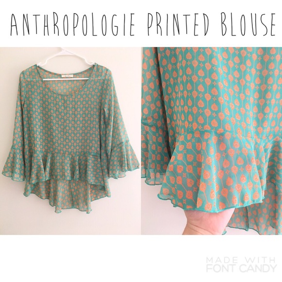 Anthropologie Tops - Anthropologie printed blouse