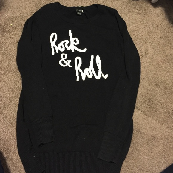 Black graphic sweater