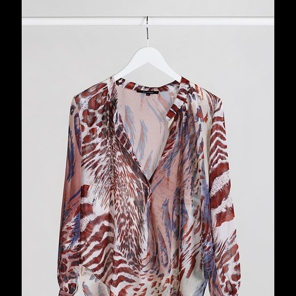 Sheer patterned blouse