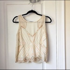 Detailed White Tank Top