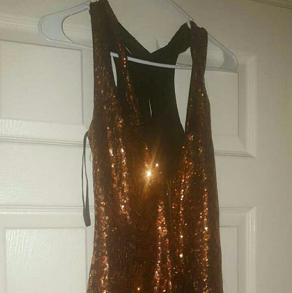 Bebe bronze color dress - Picture 1 of 3