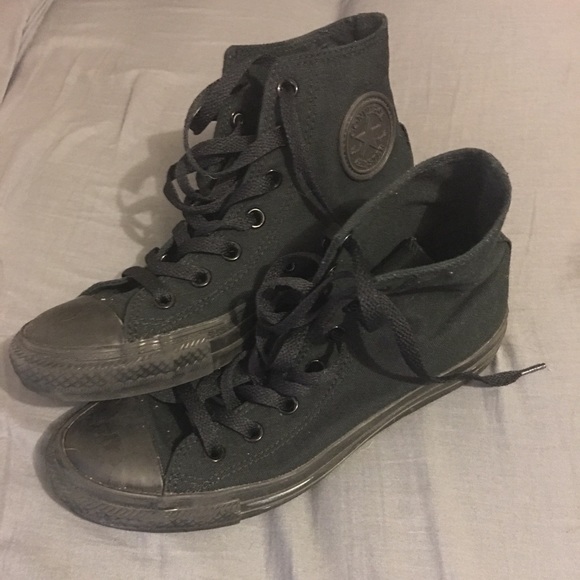 All Black High Top Converse