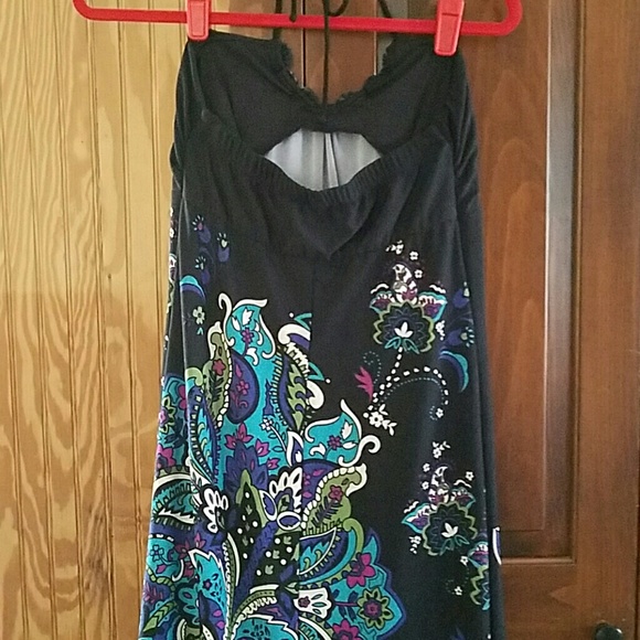 🔴SOLD OTHER 🔴COLORFUL HALTER MAXI DRESS - Picture 4 of 4