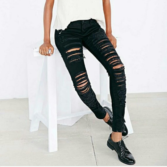 Blank NYC Shredded Skinny Jeans