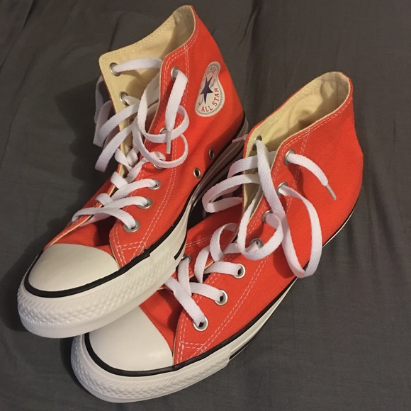 High Top Orange Converse NWOT