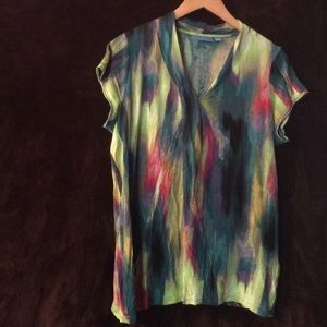 Vera Wang Cuffed Tee L with Asymmetric Neckline