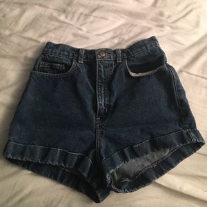 Dark Wash American Apparel Jean Cut Off Shorts