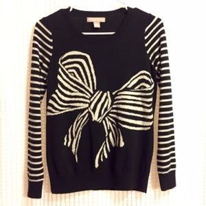 Bow print banana republic sweater
