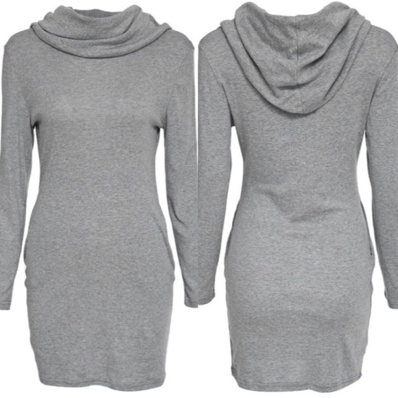 Last One🍂Casual Draped Hooded Dress - Picture 4 of 4