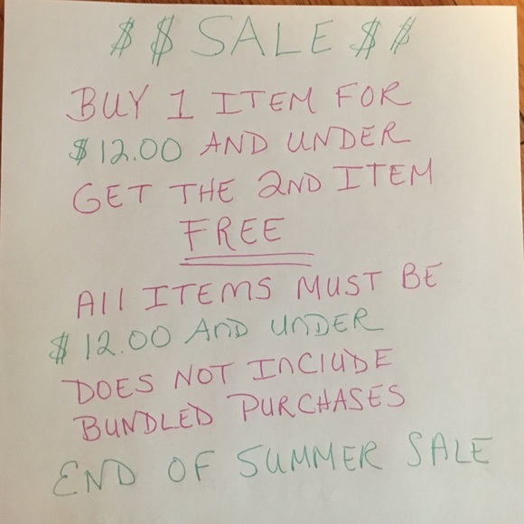 ❌BUY ONE ☝️$12.00 ITEM AND GET TWO FREE 🆓🆓❌ 💰🤑