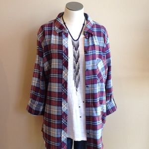 KUT Plaid Blouse