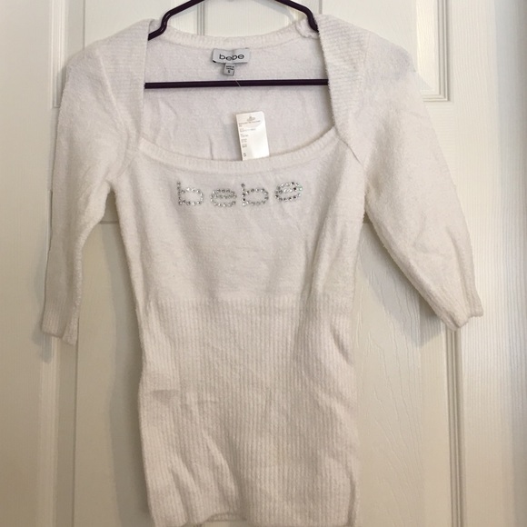 BNWT White bebe Sweater