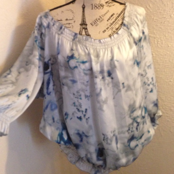Satin silver top