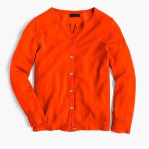 J.Crew 100% Cashmere Red Flamingo Cardigan