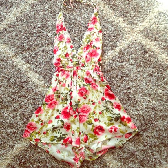 Floral Print Romper