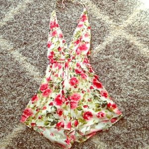 Floral Print Romper