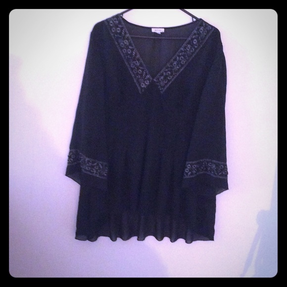 Black Sheer Tunic