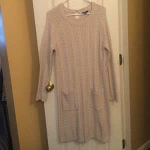 Long Sleeved Cable Sweater Dress