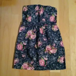 Floral Summer Strapless Dress