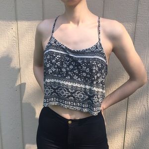 Boho cropped tank top