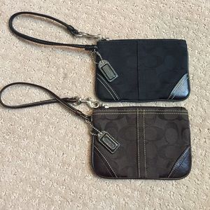 TWO Authentic Coach wristlets