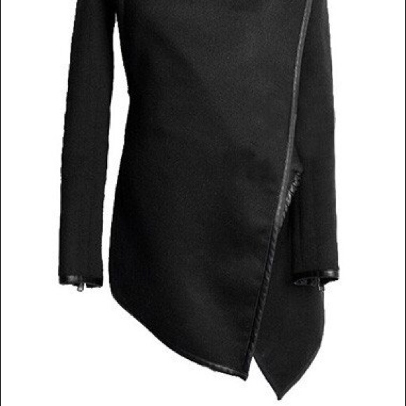 navy blue thin light cape coat jacket - Picture 3 of 4
