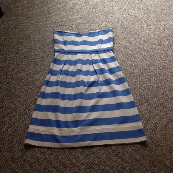 Nautical J. Crew strapless dress
