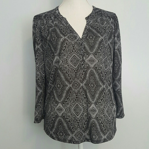 H&M Black & White Blouse