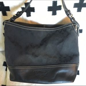 Coach signature jacquard shoulder bag