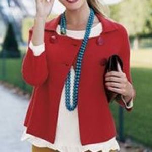 {J. Crew} Cropped Wool Peacoat