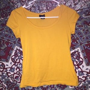 mustard yellow wet seal top