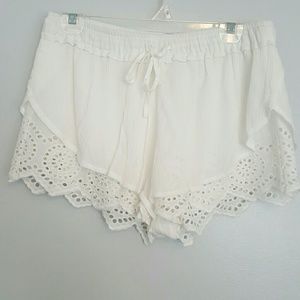 Indigo Rein White Lace Shorts