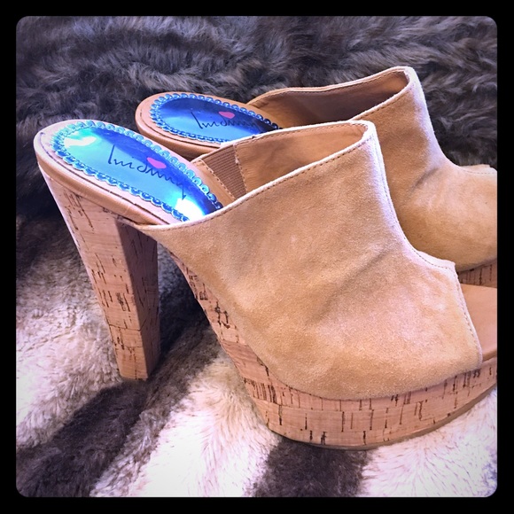 Luidmuy Camel Cork platform clog mule