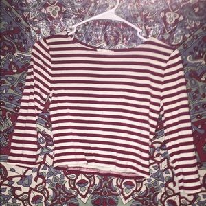 striped forever 21 crop top