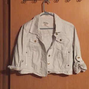 White denim vanity jacket