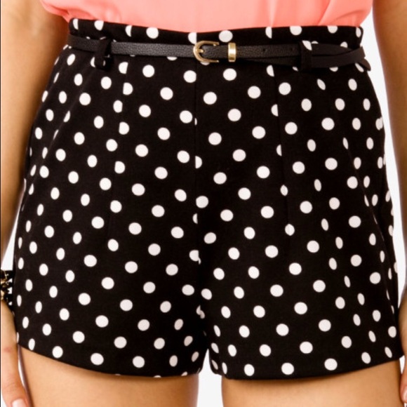 Forever 21 polka dot high waist shorts