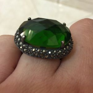 925 Sterling silver Green Ring