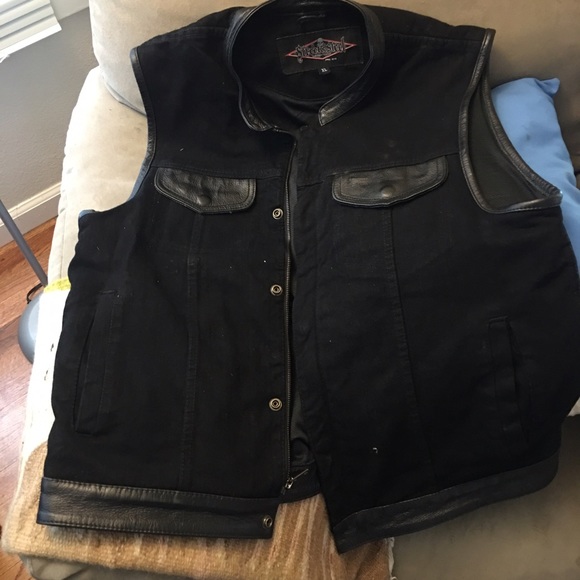 street and steel leather vest