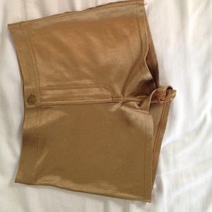 Gold disco shorts