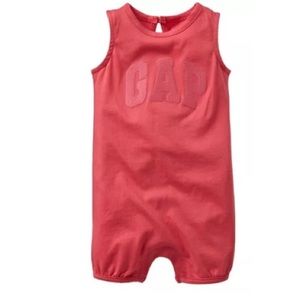 NWT Baby Gap Girls Arch Logo Bubble Romper Tank