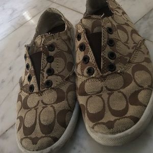Beige/Brown Coach Shoes worn 2 times!!
