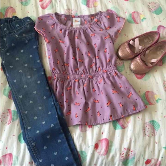 Fox Peplum Blouse