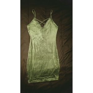 Cute Green Suede Dress