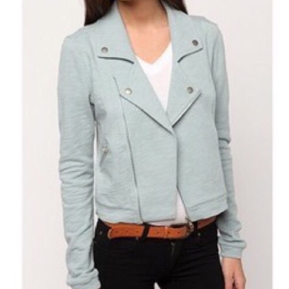 Nom de Plume by YAYA Blue Moto/Biker Drape Jacket